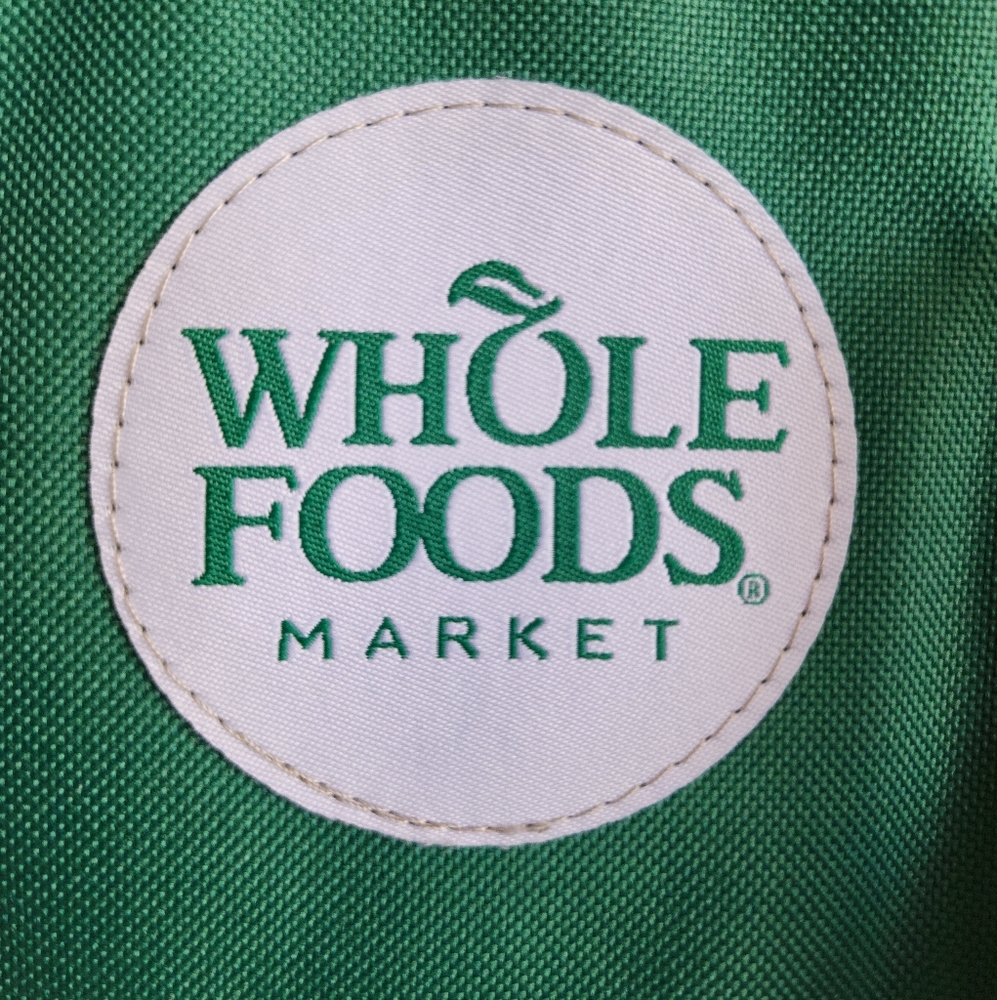 WHOLE FOODS MARKET Insulated Reusable Cooler Green Grocery Shopping Bag - Picture 6 of 7